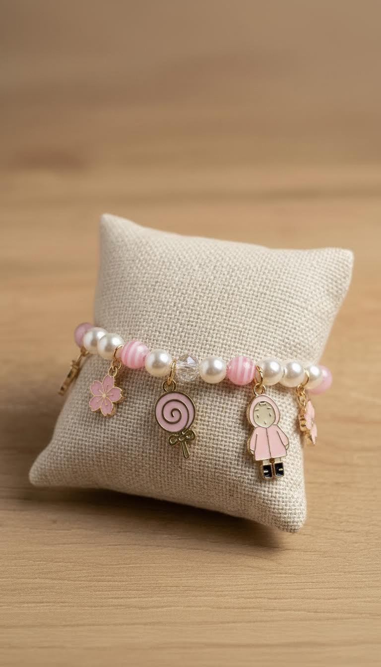 Pearly Bracelet Coat Girl