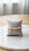 Pearly Bracelet Flower Heart Crescent
