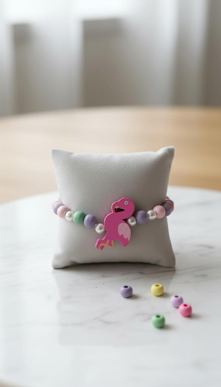 Wooden Bracelet Flamingo