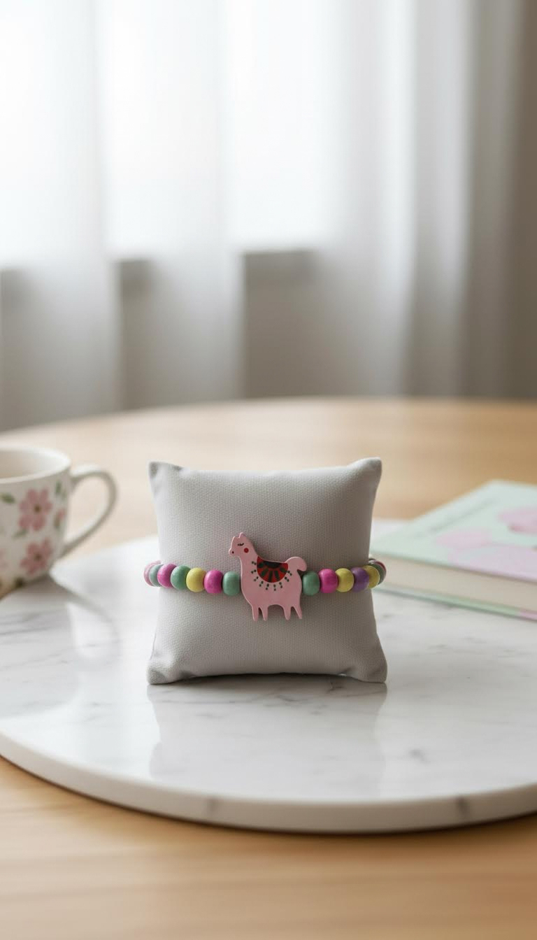 Wooden Bracelet Llama